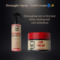 Kit Detangler Spray & Curl Cream