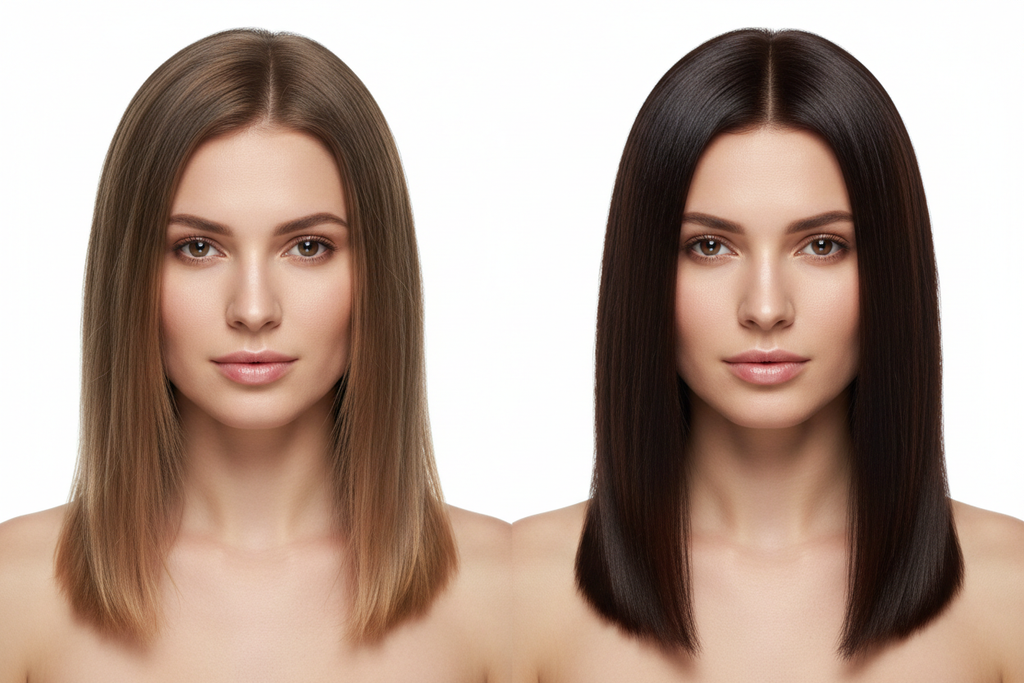 Antes y después - Semi Color 3 Dark Brown