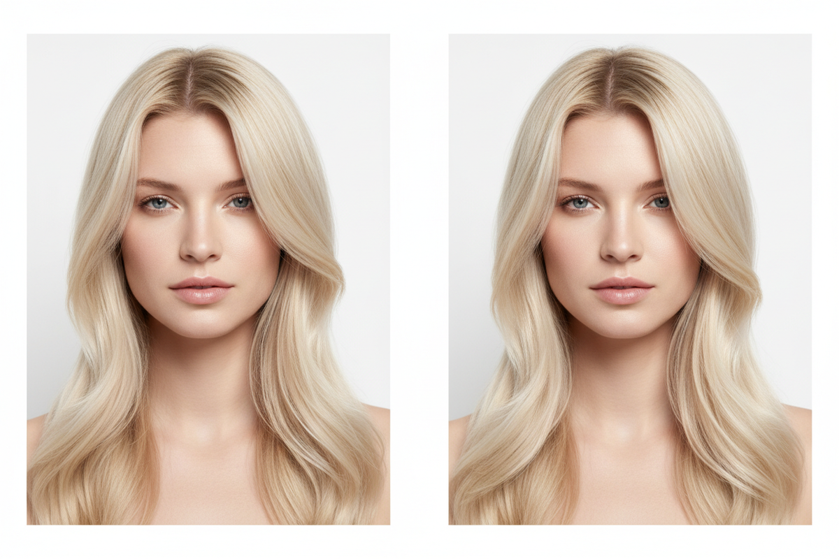Antes y después - Semi Color 8 Light Blonde